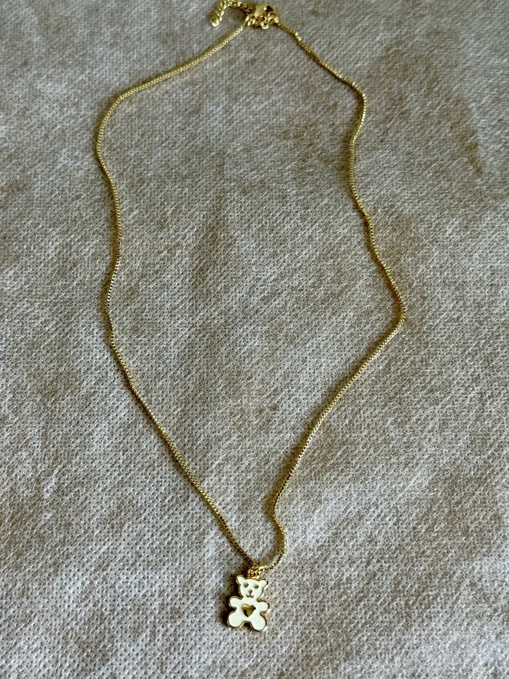 Gold Teddy Bear Pendant Necklace - Women's Jewelry